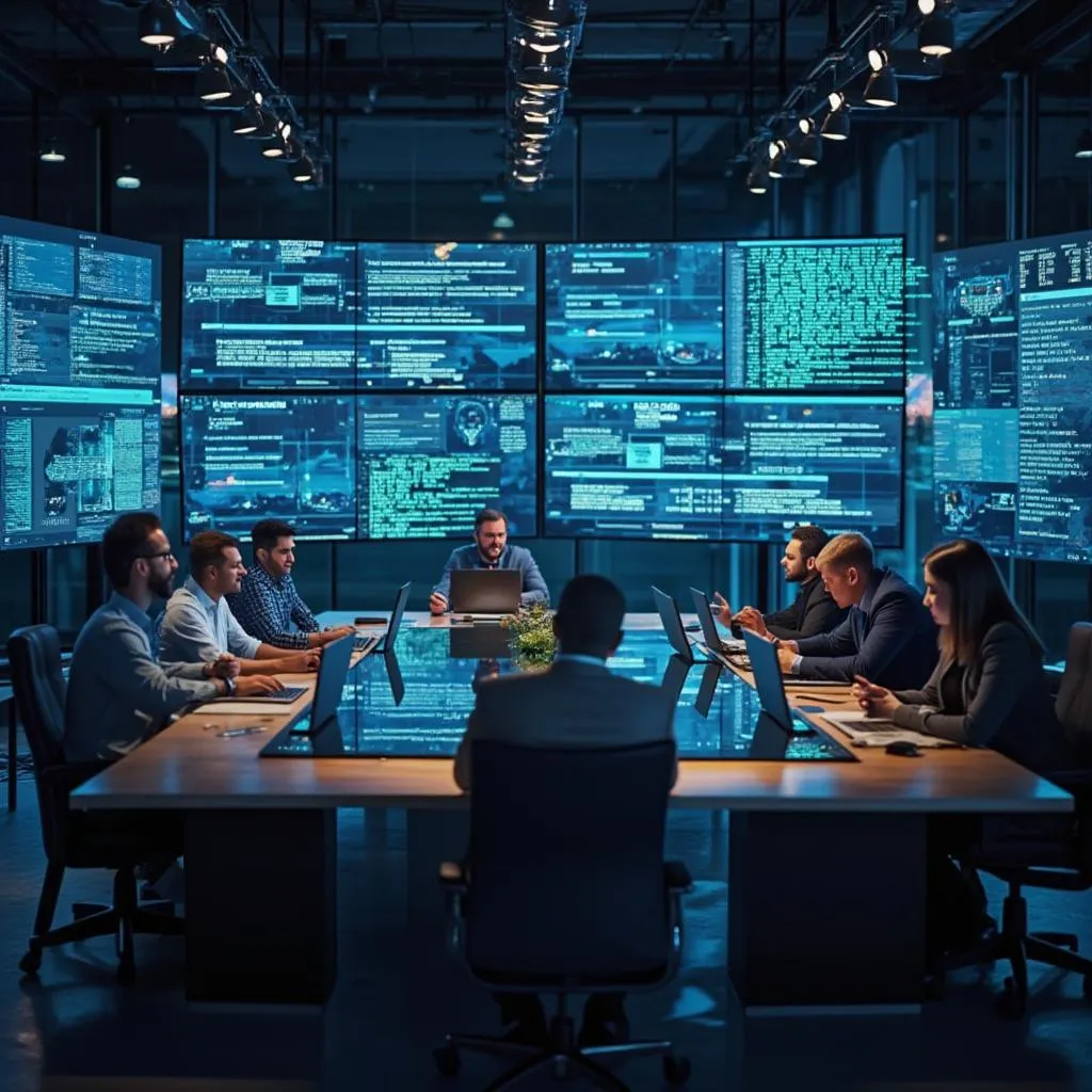 Equipo de analistas trabajando en la detección de amenazas